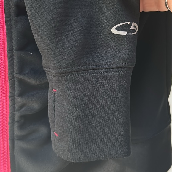 Champion Joggers Jacket Duo-Dry. Black/Pink. Lightweight. Girls XL/TG (14-16). - Picture 3 of 4